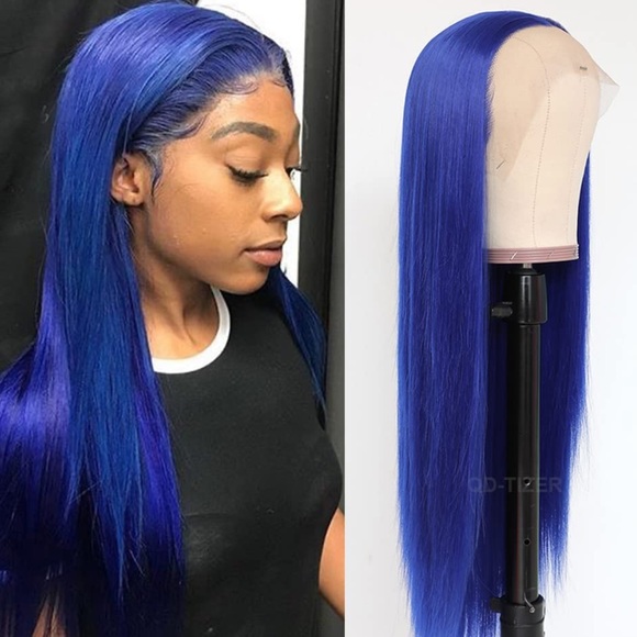 ♥️ 22” BLUE STRAIGHT Lace Front Wig *NWT*💖